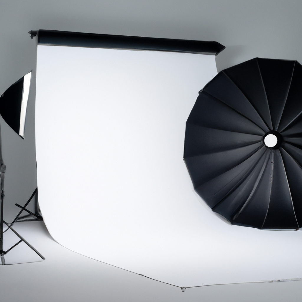 사이클로라마 인피니티 월과 균일한 라이트 세팅