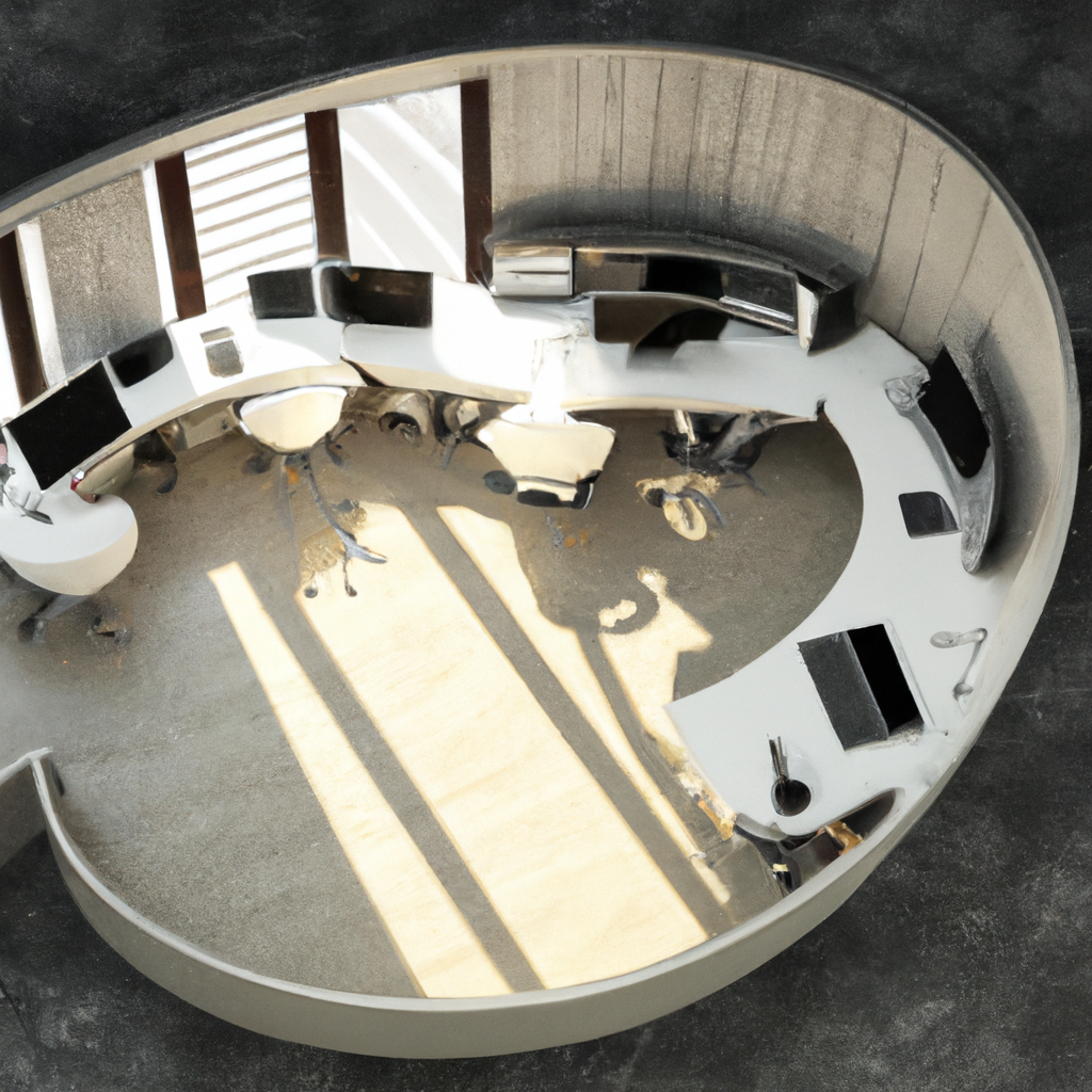 스튜디오 배치도: 남동향 창, 사이클로라마, 백드롭, 워크스테이션